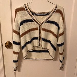 LA Hearts striped button cardigan